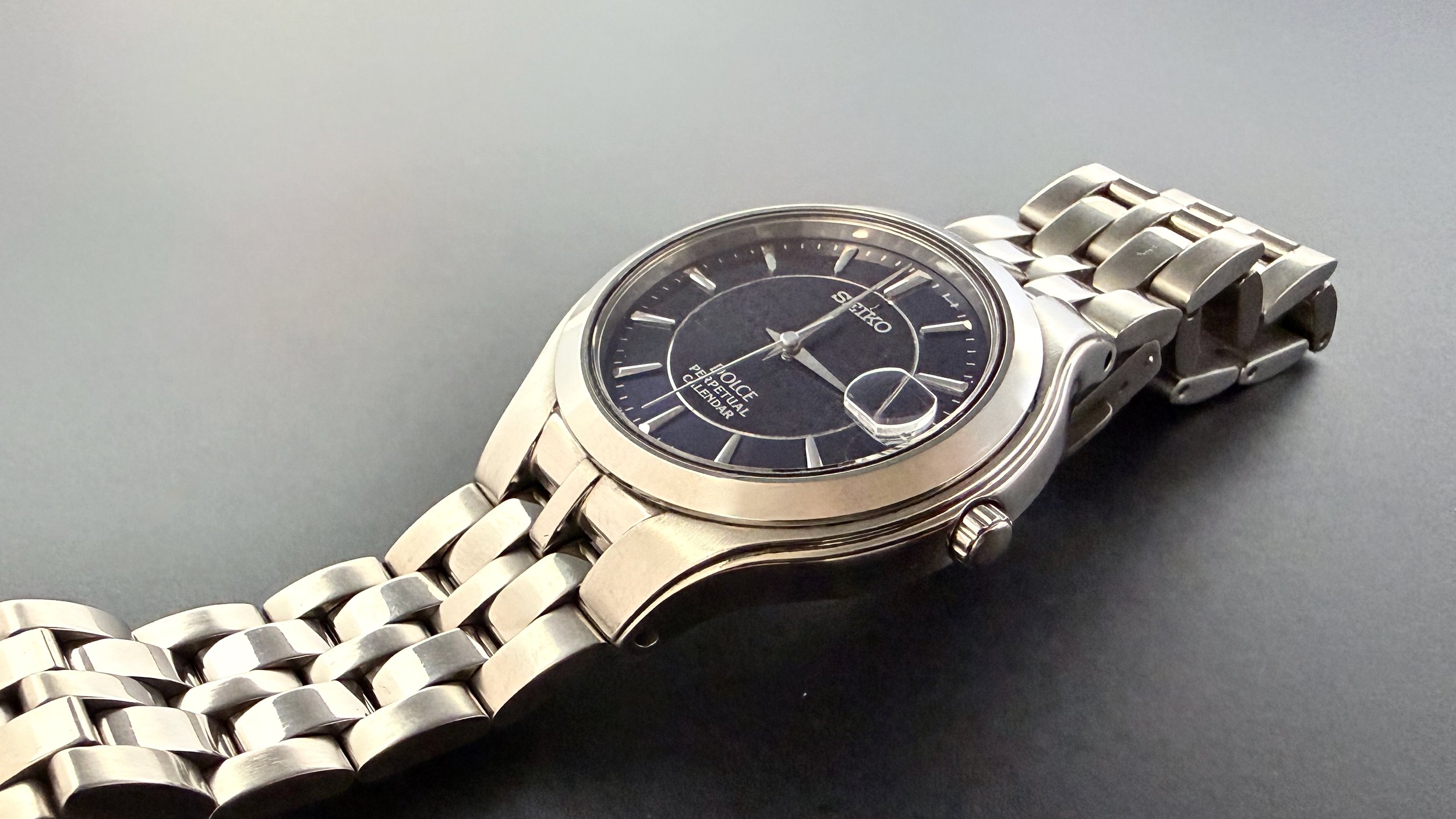 Seiko Dolce 8F32-0260 SACN009 Blue Tatami — VintageSeikos.NL